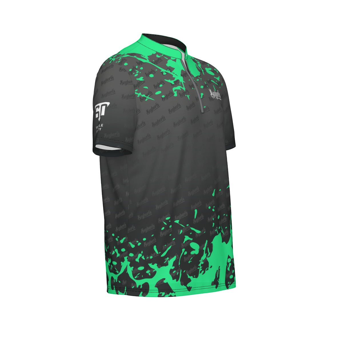 NEW - Seyberts Splash Green Men's Sports Collar Jersey