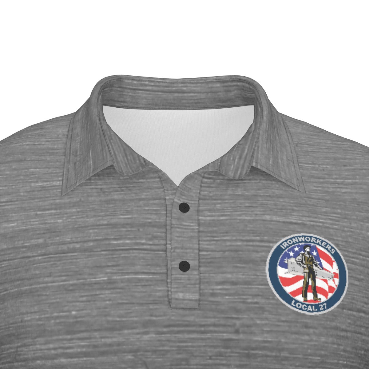 Iron Workers Brushed Steel Men's polo