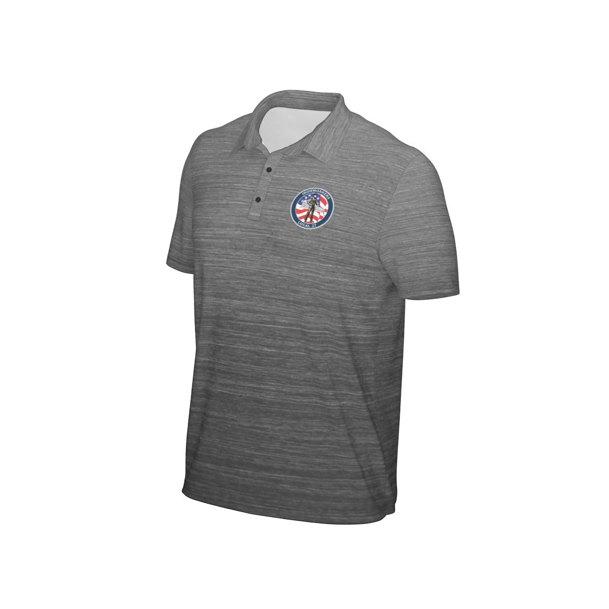 Iron Workers Brushed Steel Men's polo