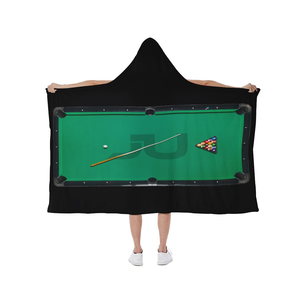 JU Pool Table Hooded Blanket