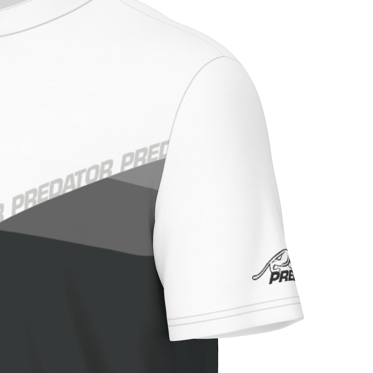 All-Over Print Men's Sports Collar Jersey With Black Zipper