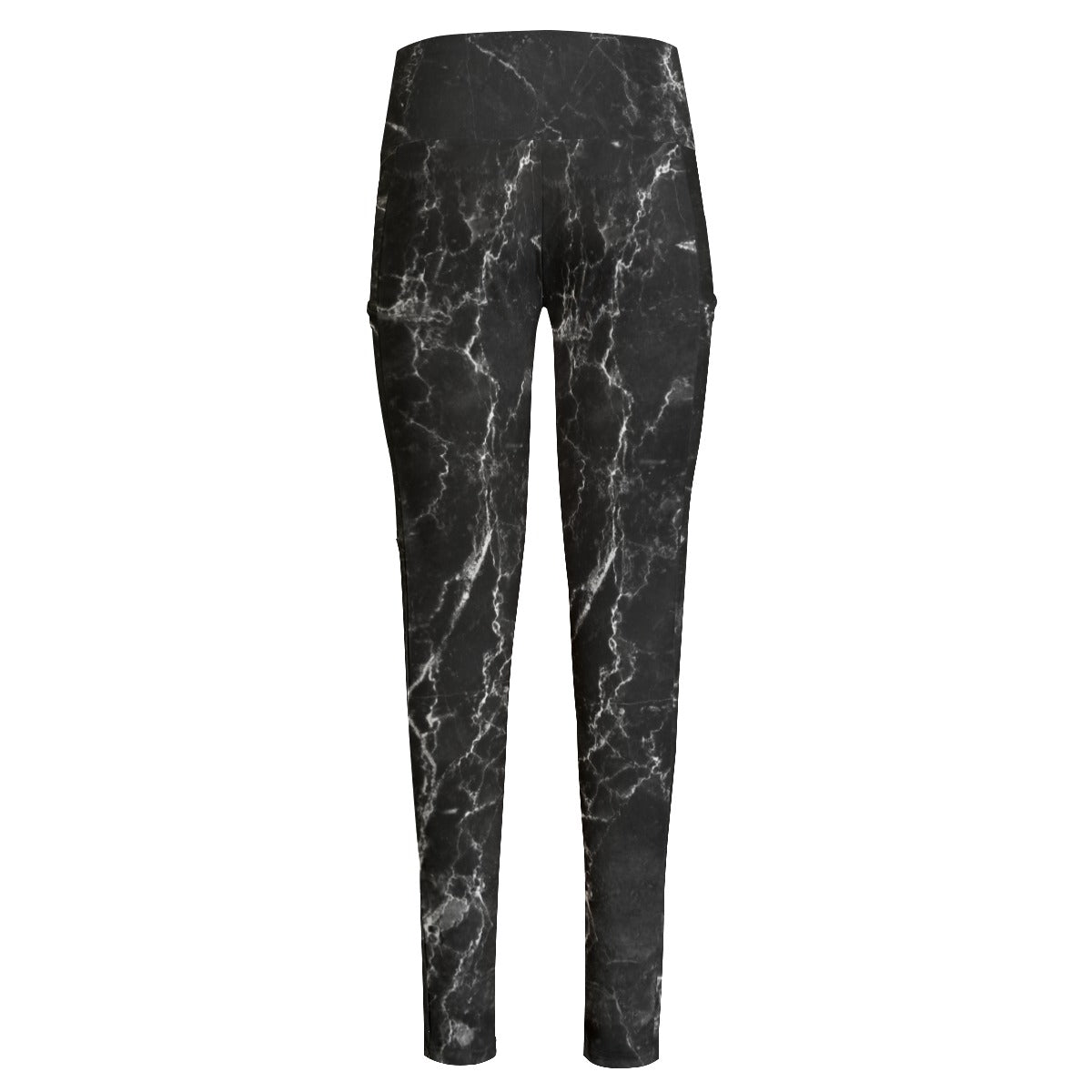 Black Marble High Waisted Pocket Leggings