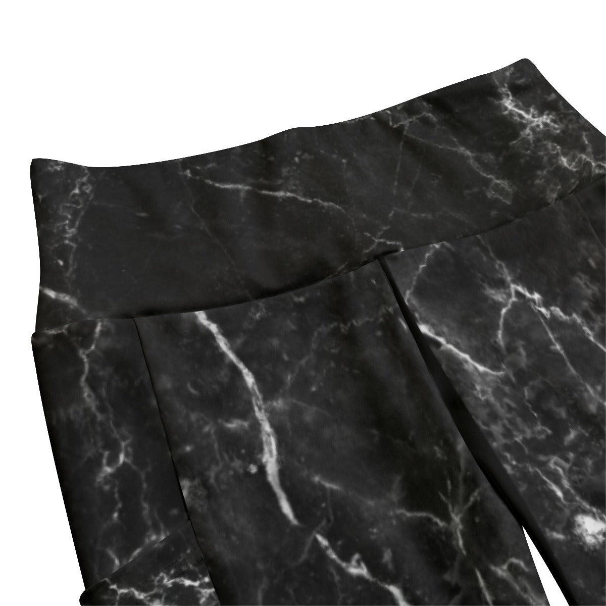 Black Marble High Waisted Pocket Leggings