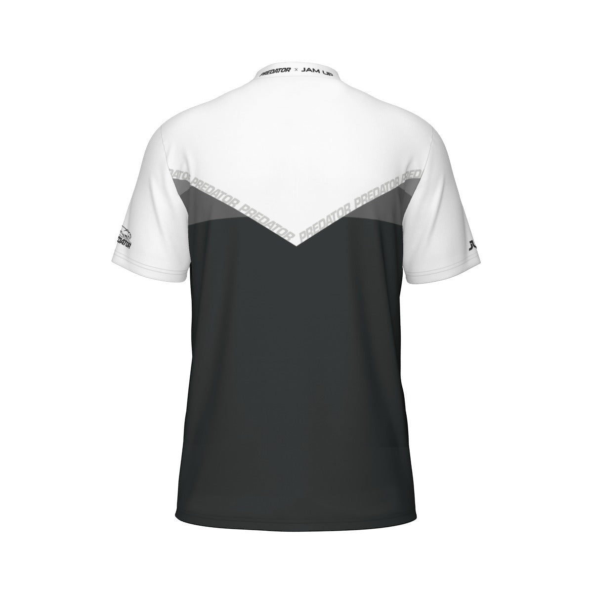 All-Over Print Men's Sports Collar Jersey With Black Zipper